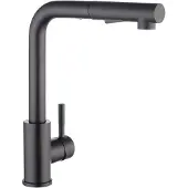 OEM Schwarze Auszugsküchenarmatur, 360° drehbar, Edelstahl, Dusche, X203B