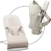 BabyBjörn Bundle Babywippe Bliss 3D & Babytrage Mini, beige