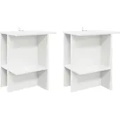 vidaXL Couchtisch 2 stk. Weiß 40 x 30 x 49 cm Holzwerkstoff
