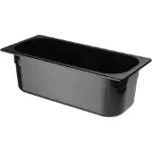 Hendi Eiscreme Behälter Polykarbonat schwarz - 360x165x(H)120mm