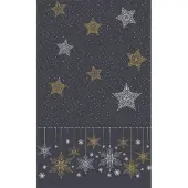 Duni Tischtuch l138b220 cm snowstrs blck