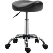 HOMCOM Höhenverstellbarer Arbeitshocker mit Räder 48 x 48 x 54-69 cm