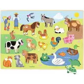 Djeco Puzzlespiel - Puzzlo Feld - 22 Teile - - One Size - Puzzlespiele