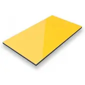 ALUVERBUND24 50x100cm Aluverbundplatte Aluminiumverbund Gelb RAL 1023 3mm 0,3mm