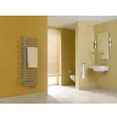 Arbonia Cobratherm Badheizkörper, Serie glanzsilber, Maße 1141 x 400 x 58 mm, links, Anschluss 99, Wärmeleistung 380 W