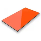 ALUVERBUND24 150x300cm Aluverbundplatte Aluminiumverbund Orange RAL 2009 3mm 0,3mm