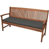 Beautissu Bankauflage Base BK, 150x48x5cm, Graphitgrau