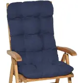 Beautissu Hochlehner Auflage Flair HL, 120x50x8cm, Dunkelblau
