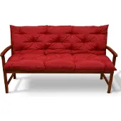Beautissu Flair BR Bankauflage Rot, 100x50x50cm