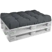 Beautissu Sitzkissen Palettenkissen Outdoor Eco Style, 120x80cm, Grau