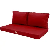 Deco Arts Abnehmbare Garten-Lounge-Kissen 100x50cm Rot