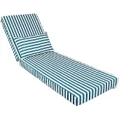 Deco Arts Premium-Sonnenliegenkissen mit Kissen – Grüne Streifen