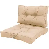 Deco Arts Gepolstertes Kissen für Gartenlounge 50x50cm Beige