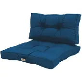 Deco Arts Gepolstertes Gartensofakissen 60x60cm Petrolblau