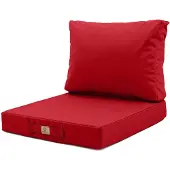 Deco Arts Kissen für Gartensalon abnehmbarer Bezug 60x60cm Rot