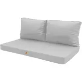 Deco Arts Abnehmbare Garten-Lounge-Kissen 100x50cm Kieselgrau