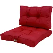 Deco Arts Kissen für Gartensalon gesteppt 50x50cm Rot