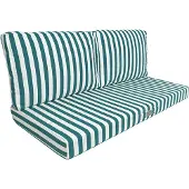 Deco Arts Abnehmbare Gartenkissen 100x50cm - Grüne Streifen