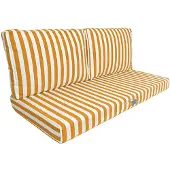 Deco Arts Abnehmbare Gartenkissen 120x60cm - Gelbe Streifen