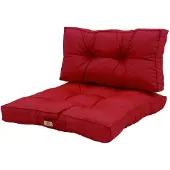 Deco Arts Kissen für Gartensalon gesteppt 60x60cm Rot
