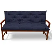 Beautissu Bankauflage Flair BR Dunkelblau, 120x50x50cm