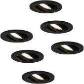 HOFTRONIC™ LED Einbaustrahler 4W 345 Lumen 4000K Schwarz 6er Set