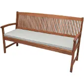Beautissu Bankauflage Base BK, 120x48x5cm, Hellgrau