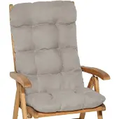 Beautissu Hochlehner Auflage Flair HL, 120x50x8cm, Hellgrau