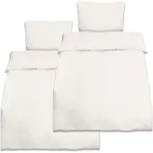 Beautissu 2er Set Renforcé Bettwäsche Set Julie, 155x220cm, 2tlg., Weiß