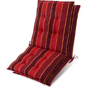 Beautissu 2er Set Niedriglehner Auflage Sun-NL 100x50x8cm Rot-Gestreift