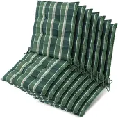 Beautissu 7er Set Sun-NL Niederlehner Auflage 100x50x8cm Grün-Kariert