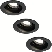 HOFTRONIC™ LED Einbaustrahler 3x 4W GU10 4000K Schwarz IP20 Schwenkbar