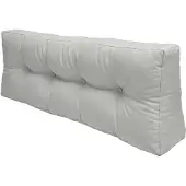 Beautissu Palettenkissen Outdoor Rückenkissen ECO Elements, 120x40cm, Hellgrau