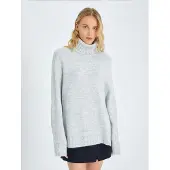 MixRay Lässiger Turtleneck Strickpullover