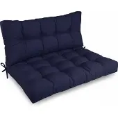 Beautissu Palettenkissen Outdoor 1x Sitzkissen & 1x Rückenkissen, Blau