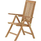 Venture | Gartenstuhl Kenya 5-Positionen Teakholz Natürlich Holz 62x105x73 cm | NADUVI