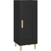 vidaXL Sideboard Schwarz 34,5x34x90 cm Holzwerkstoff
