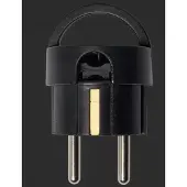Pro Socket angle schuko mini, black