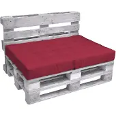 Beautissu Palettenkissen Outdoor Sitzkissen ECO Elements, 120x80cm, Rot