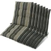 Beautissu 7er Set Sun-NL Niederlehner Auflage 100x50x8cm Grün-Gestreift