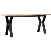 vidaXL Couchtisch Y-Gestell 110x40x45 cm Massivholz Kiefer & Stahl