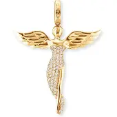 Engelsrufer Engelanh?nger Bright like a diamond ENGEL MIT STEIN GOLD PLATED ERP-ANGEL-MG