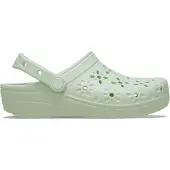 Crocs Pantoletten Classic Floral Cut-Out Clog 210927 Grün