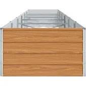 vidaXL Hochbeet Hellbraun 600 x 80 x 45 cm Verzinkter Stahl