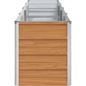 vidaXL Hochbeet Hellbraun 320 x 40 x 45 cm Verzinkter Stahl