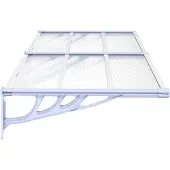 vidaXL Türvordach Grau und Transparent 199x90 cm Polycarbonat