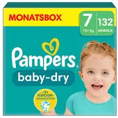 Pampers Baby Dry Gr.7 Extra Large 15+kg Monatsbox - 132 Stück