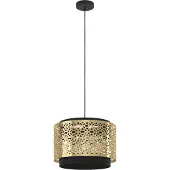Eglo SANDBACH Hängeleuchte Hängelampe Pendellampe Pendelleuchte - H110 x Ø42 cm - schwarz, messing - 1X40W exkl. - IP20