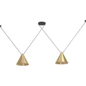 Eglo Hängelampe Narices 1, Retro Pendelleuchte Esstisch, Vintage Deckenlampe hängend aus Metall in Schwarz und Messing-gebürstet, E27 Fassung