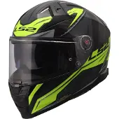 LS2 FF811 Vector II Carbon Savage Helm, schwarz/gelb, XS (53/54)